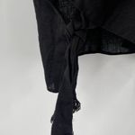 Free People Top Black Cotton Blend Tie Sides Cropped Crop Boxy Casual Light Photo 6