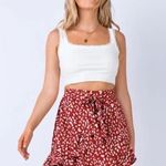 Princess Polly ✨ Polly Red Ruffle Tie-Front Leopard Print Skirt✨ Photo 0