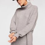 Free People softly knit tunic grey softly structured oversized tunic sweater Photo 5