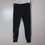 FILA  black colorful logo ankle length athletic leggings Photo 4