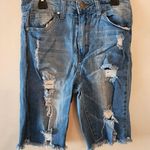 Vip jean Distressed cut off shorts size womens 5/6 Blue Photo 0