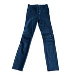 Veronica Beard  Kate Mid-rise 100% Leather Skinny Jeans  Pants Black Size 26 Photo 1