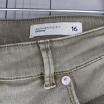 J.Jill Denim Authentic Fit Cropped Women's Olive Jeans With Frayed Hem Green Size 16 Photo 7
