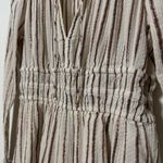 Ulla Johnson  Rosalind Dress in Cream Size 4 Women’s Striped Metallic Photo 5