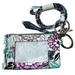 Vera Bradley Penelope’s Garden Lighten Up Zip ID Case and Lanyard Blue Purplw Photo 1