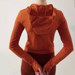 Athleta Flurry Seamless Hoodie in Foliage Orange, Small Photo 1