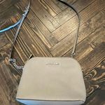 Michael Kors Small Cindy Dome Grey Crossbody Purse Neutral Classy Preppy Stains Photo 0