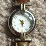 Women’s vintage dainty olive green/brown adjustable silver stainless steel watch Green Photo 2