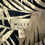 Milly $375  Women's Blue Maxwell Palm Leaf-Print Cap-Sleeve Dress Size 8 Photo 7