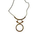 Paparazzi Womens Gold Tone  Statement Necklace Circular Pendant Chain Jewelry u Photo 1