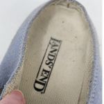 Lands' End Suede Mary Jane Flats Slip On Shoes Round Toe Light Blue Size US 7 B Photo 7