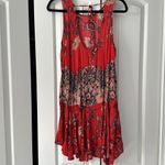 Free People Muli color red backless casual dress- Photo 2