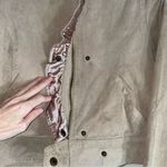 Dollhouse L Suede Leather Jacket Tan Ruffle Coat Photo 3