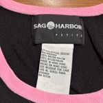 Sag Harbor Vintage 90s Petite Tank Top Sleeveless Knit Pink Trim Casual Top Photo 3