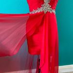 Mac Duggal 65126 Cherry Red Gala Prom Gown Dress Formal Elegant Beaded Size 0 Photo 5