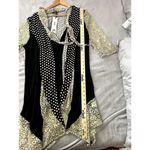 NWT Lily by Firmana Open Front Cardigan Size XL Whimsical Fun Flirty Black Photo 5