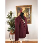 Emily Women Jacket 8 Single Vented Lapel Notch Collar Two Button Closure Pocket Red Photo 1