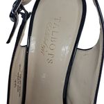 Talbots Peep Toe Black Patent Leather Slingback heels size 9AA NEW with BOX Photo 6