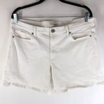 Banana Republic  Womens Roll-Up Shorts Denim Stretch White Size 32 Photo 0