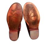 Free People Alamosa Ankle Boots Womens US 6 Red Ref Snake Print Studded Bootie Photo 8