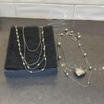 Fashion Jewelry Bundle/ 3 Silver Tone Necklaces Silver Photo 9