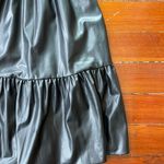 Olivia James the Label Black Brooke Faux Leather Flutter Sleeve Dress Photo 11