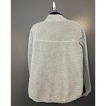 Mia & Tess Sherpa Pullover Womens XL Gray Navy Quarter Zip Fleece Sweater Cozy Photo 3