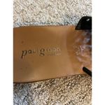 Paul Green  Black Leather Lase Cut Slip On Sandals Photo 4