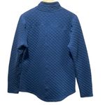 Duluth Trading Company Quilted Snap Pullover in Navy Blue Size Medium Photo 4