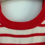 Vintage LQ Knitwear Hand Loomed Red and White Striped Tank Top Size M Photo 3
