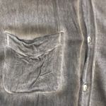 Stillwater Gray Long Sleeve Button Front Tuxedo Tail Blouse Top S Photo 7