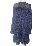 Kate Spade New York Glitter Leopard Light Adriatic Blue/Black Metallic Dress
L Blue Size L Photo 6