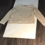Marc New York Andrew Marc Crewneck Beige Sweater M Academia Cabincore Preppy NEW Photo 2