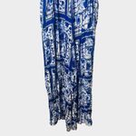 Anthropologie Maeve Waistless Blue White Printed Wide Leg Jumpsuit Size L Photo 13