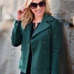 CAbi  Forest Green Short Pea Coat Jacket 3159 Photo 0