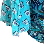 Vera Bradley  Blue Daisy Paisley Kelsey Flutter Top, M Photo 3