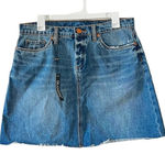 BLANK NYC  100% Cotton Denim Jean Distressed Mini Skirt 30‎ Photo 0