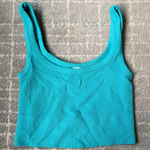 NIKIBIKI  Turquoise Ribbed Tank Top Photo 0