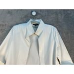 Misook Jacket Small White Open Front 3/4 Sleeve Preppy Minimalist Flaw NWT Photo 1