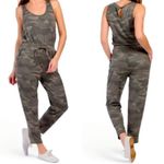 Rachel Zoe Grey Camo Print Tapered Leg Sleeveless Jumpsuit Photo 9