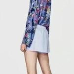 ZARA  Blue Hawaiian Floral Pajama Button Down in size small Photo 6