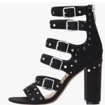 Sam Edelman York Black Studded Gladiator Sandals Block Heel Strappy Photo 3