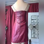 Wild Fable Red faux leather mini dress size XS bodycon sleeveless maroon zipper Photo 12