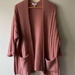 Topshop Pink Oversized Open Front Sweater Photo 0