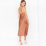 Show Me Your Mumu Verona Cowl Dress Copper Luxe Satin size large Photo 1