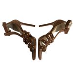 Jessica Simpson Oprina Brown Suede Studded Caged Ankle Dress Sandals Size 10 Photo 2