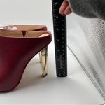 Michael Kors NWB  Halle Leather Mule Pump size 7M red gold heel Photo 6