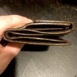 Gucci GG Trifold Canvas Jacquard Wallet Tan Brown Leather Coin Purse Credit Card Photo 9