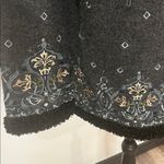 Covelo wool embroidered embellished coat jacket L Gray Size L Photo 5