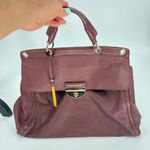 Cromia Large Leather Handbag Burgundy Made in Italy Purse Red Photo 8